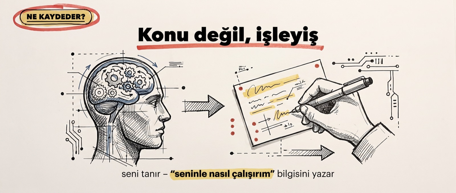 What Hermes records is not the topic but the way of working